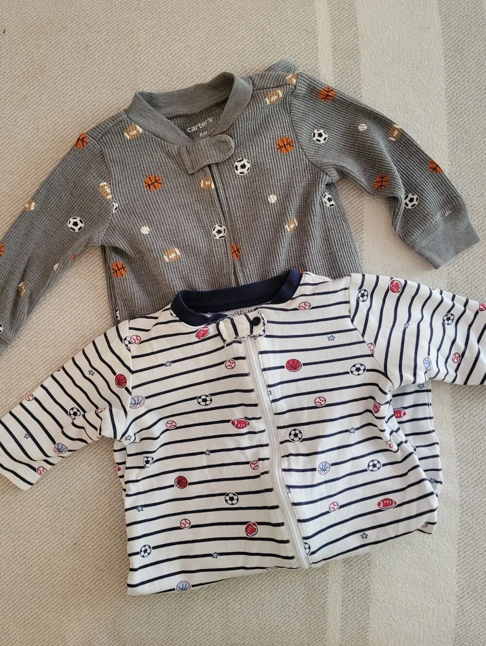 Lot of 2 Carters Pajama Sleepers Size 6 Months